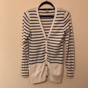 Striped Banana Republic Longline Cardigan